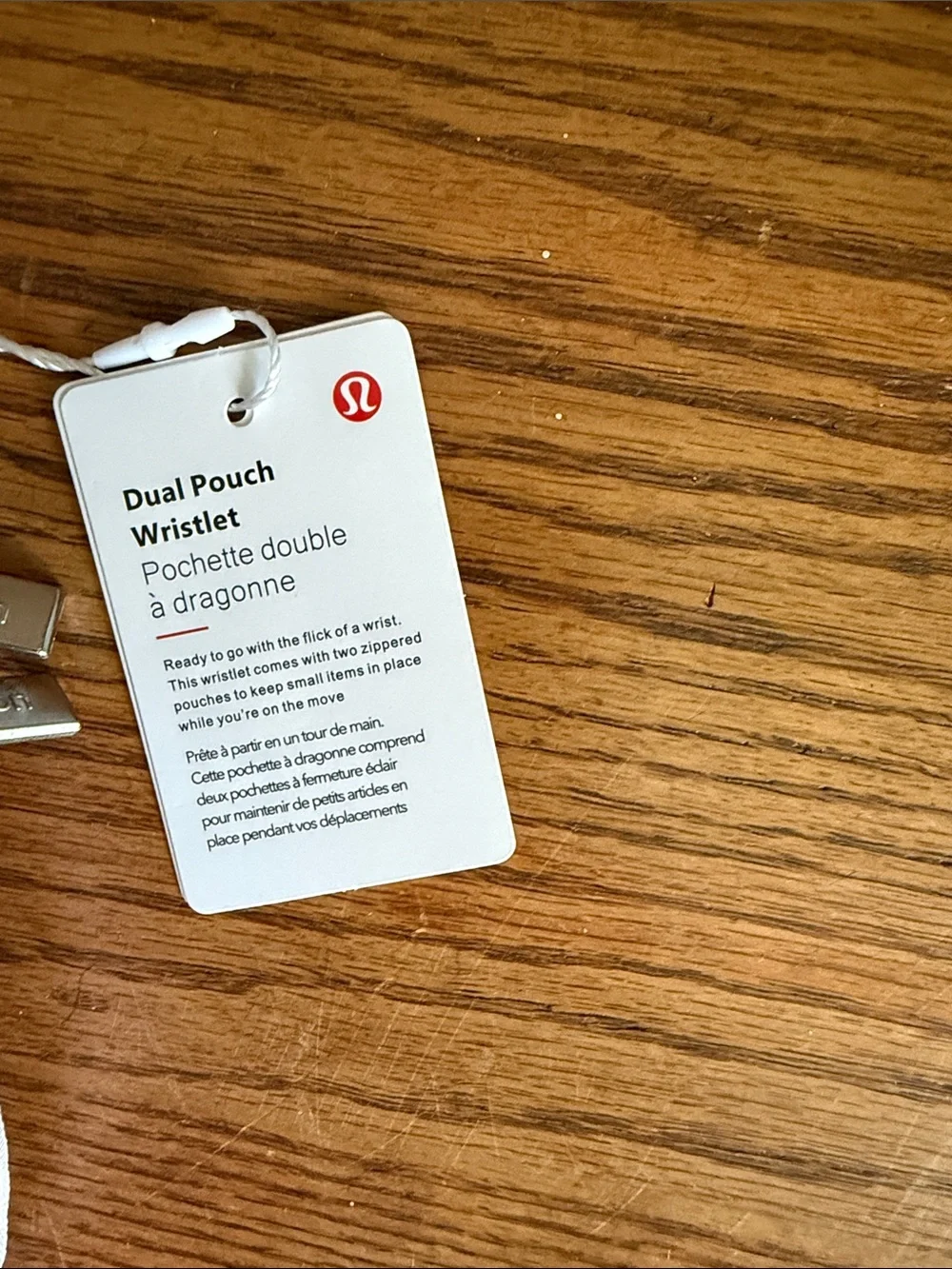 lululemon white Dual Pouch Wristlet Tag